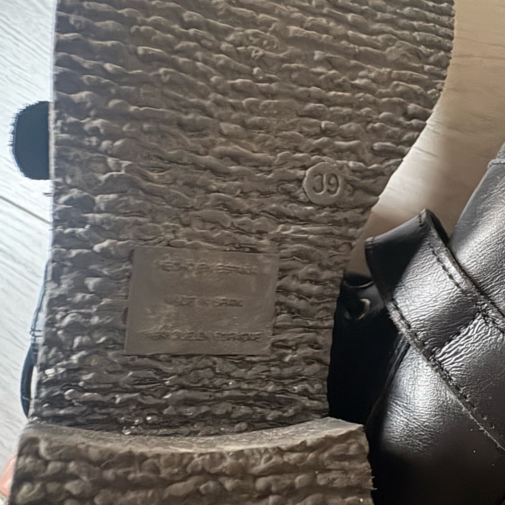 Steve Madden Black Leather Combat Boots - Picture 8 of 8